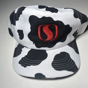 Vintage Tempe Milk Dairy Snapback Hat Cap Cow Print Agriculture Farm San Sun - Picture 1 of 6