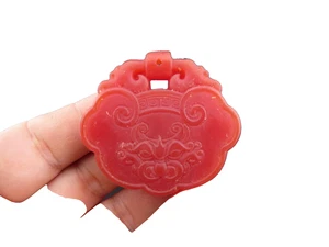 China,alte Jade,Sammlerstücke,Hetian Jade,seltenes Tierschloss,Anhänger U(828) - Bild 1 von 5