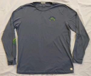 Marine Lagenlook Shirt Large blau grau Langarm Baselayer Tee Outdoor Herren Large - Bild 1 von 10