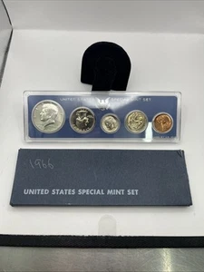 1966 United States Special Mint Set, With Box, 40% Silver Half - Picture 1 of 12