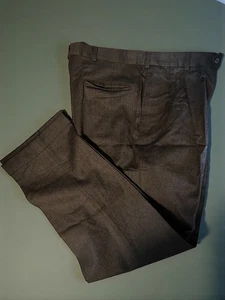 Austin Reed London Wool High Waist Pleated Cuffed Trousers Rust Brown Gr. 34x31 - Bild 1 von 11