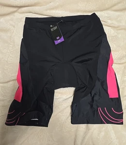 NUEVO CON ETIQUETAS Pantalones Cortos de Ciclismo Beroy Mujeres Gel Acolchados Secado Rápido Transpirables Bicicleta Pantalones Cortos 3XL - Imagen 1 de 8
