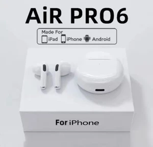 Air Pro 6 TWS Wireless Bluetooth Headset 5.3 Headphone Mini Earphone with Mic - Picture 1 of 12