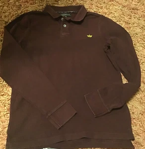 Industrialize Burgundy Long Sleeved Polo Shirt Small - Picture 1 of 3