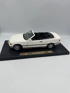 1993 Maisto Diecast White BMW 325i CONVERTIBLE 1:18 Scale Sports Car Model - Picture 1 of 14