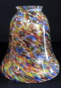 Vintage Italian Murano Spatter Glass Bell Shaped Lamp Shade - Picture 1 of 11