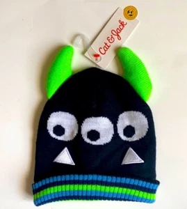Cat and Jack 3 eyed monster Halloween beanie - Picture 1 of 4