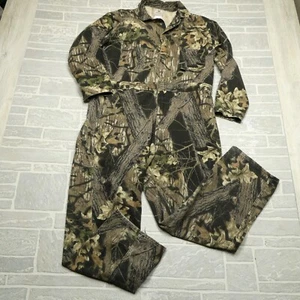 Vintage Mossy Oak Brand Coveralls Mens XL Breakup Camo Canvas Hunting USA Made - Picture 1 of 9