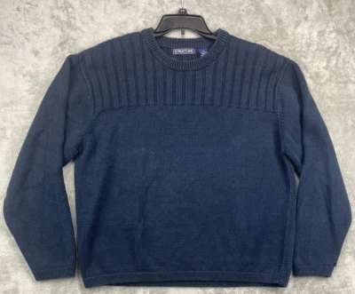 Vintage Structure Men's Jumper Knit Sweater Ramie Cotton Blend Navy Size XL - Image 1 of 4