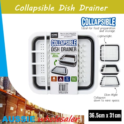 Au Collapsible Dish Drainer/Drying Dish Rack/strainer Caravan Cups Plates - image 1 of 4