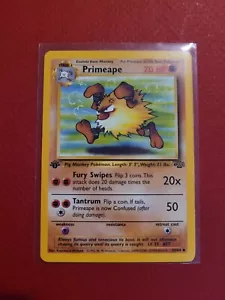 1x 1st Edition Primeape 43/64 Jungle Uncommon Pokemon Card WOTC / C5 - Picture 1 of 2
