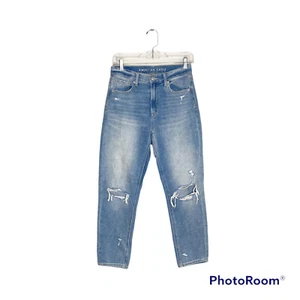 Neu mit Etikett American Eagle Distressed Mom Jeans Größe 2 Short - Bild 1 von 10