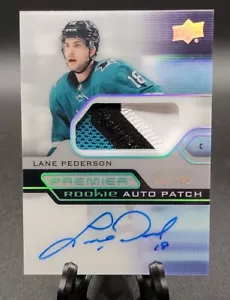 2021-22 UPPER DECK PREMIER LANE PEDERSON ROOKIE ACETATE AUTO PATCH #238/249 - Picture 1 of 2