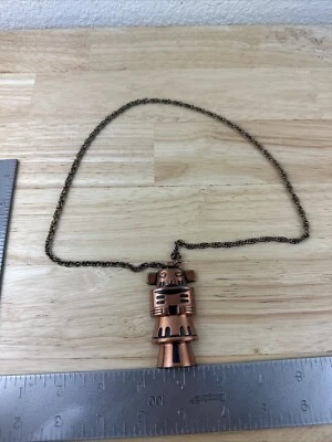 Vintage Pendant Solid Copper Incan Mayan Aztec Figurine Necklace Bell Trading - Image 1 of 4