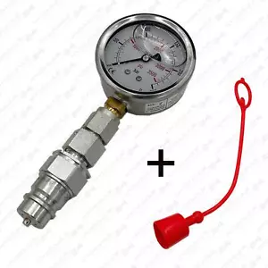 Manometer Hydrauliktester Messuhr Druckprüfer 250 bar Hydraulik Stecker Prüfer - Bild 1 von 1