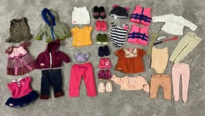 Our Generation Doll Clothes 30 Piece Lot Used Shoes Accessories Outfits Vests - Picture 1 of 6
