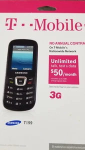 T-Mobile Samsung SGH T199 Prepaid No contract 3G Cell Phone NIB - Picture 1 of 5