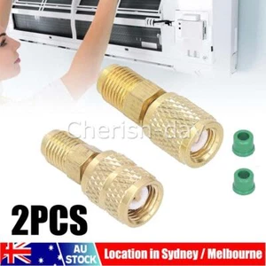 2pcs R32,R22,R410a Quick-Coupling-Adapter 5/16-SAE F To 1/4-SAE Air-Conditioners - Picture 1 of 9