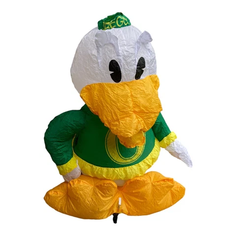 Vintage GEMMY Inflatable Lighted 8ft Oregon Duck Mascot- RARE!Soft inflate-as is Cover