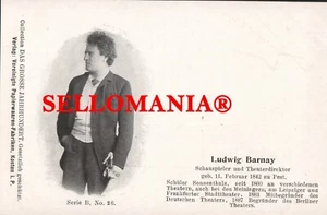 POSTKARTE DEUTSCHLAND PRINZIPIEN 1900 LUDWIG BARNAY THEATER CC05760 DE - Picture 1 of 1