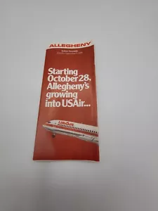ALLEGHENY AIRLINE TIMETABLE SCHEDULE September 5, 1979 Vintage - Picture 1 of 3