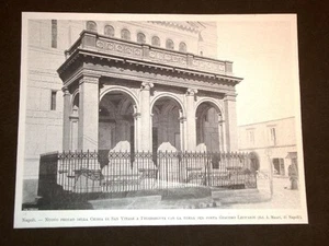 Napoli Pronao della Chiesa di San Vitale a Fuorigrotta Tomba Giacomo Leopardi - Imagen 1 de 1