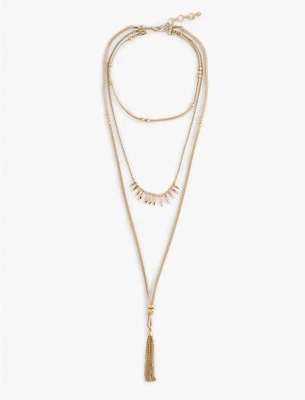 Collar gargantilla borla oro rosa 3 en 1 LUCKY BRAND para mujer nuevo con etiquetas $49 Foto 1 de 3