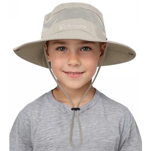 Outdoor Kids Sun Hat Boys Sun Hat Girls Beach Hat UPF 50+ Kids Bucket Hat Wid... - Picture 1 of 7