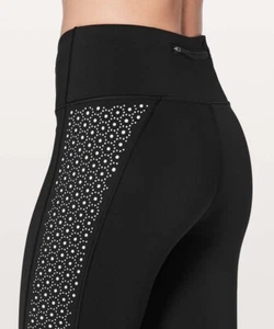 NEW LULULEMON COLOR ME QUICK 7/8 TIGHT 25" BLACK/WHITE 4 $128.00 - Picture 1 of 3