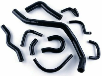 Kit de manguera de refrigerante de radiador de silicona negra Fit 88-91 Honda Civic CRX D15 D16 EE ED Foto 1 de 4