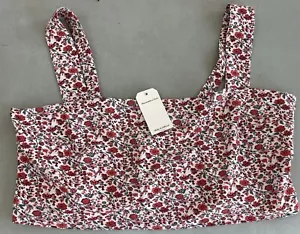 Abercrombie & Fitch Floral Wide Strapped Squareneck Crop Top XXXL - Picture 1 of 7