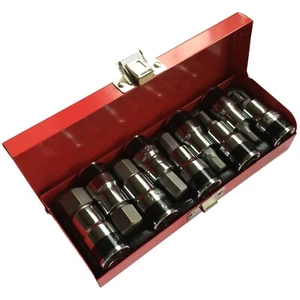 10pc Spline Hex Bit Square Socket Set 1/2" Drive Sockets 4mm - 19mm Tool Set - Picture 1 of 1