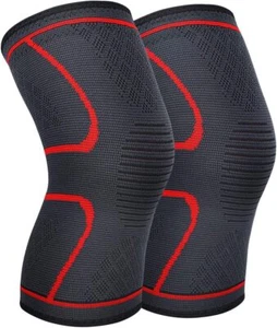 2er Set Kniebandage Kniestütze Sport Knee Support Fitness Knieschutz Knieschoner - Picture 1 of 5