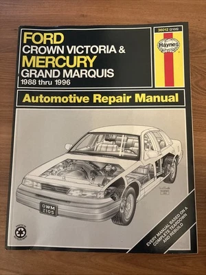 Haynes Ford Crown Victoria & Mercury Grand Marquis 1988 Thru 1996 Repair Manual Foto 1 de 4