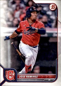 Bowman Base Veteran Paper 2022 #67 José Ramírez Cleveland Guardians - Imagen 1 de 2