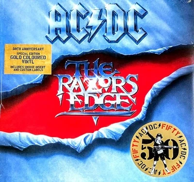 AC/DC  THE RAZORS EDGE - GOLD COLOURED VINYL LP " NEW, SEALED " - Image 1 of 2