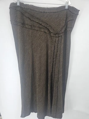 Womens Ashley Stewart Maxi Skirt Brown Black Size 20 - Image 1 of 4