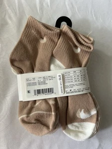 NIKE Boys Socks Ankle Cushioned School Kids 6 Pair Shoe Size 10C-3Y brown - Picture 1 of 2
