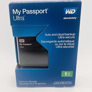 Western Digital WD My Passport Ultra 1TB Black External Hard Drive WDBZFP0010BBK - Picture 1 of 7
