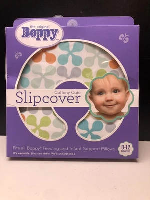 Boppy Pillow Slipcover Jacks Zipper Close Baby Nursing Bottle Feed Washable - Image 1 of 4