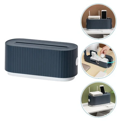 1Pc Large Capacity Cable Case Household Socket Box Ventilation Cable Box (Blue) - Image 1 of 4