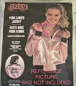 Grease Pink Ladies Jacket Costume Adult Standard Fits Like A Large - Picture 1 of 6