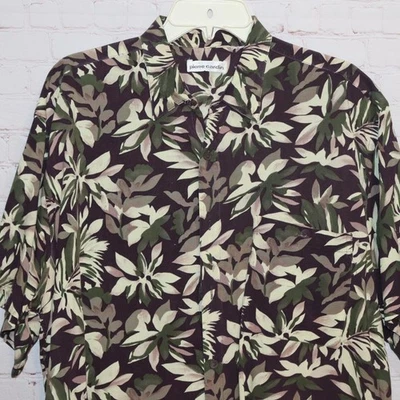 Men's Hawaiian Shirt LG Pierre Cardin No Tag Floral Pattern 24" Pit2Pit  #111 - Image 1 of 4