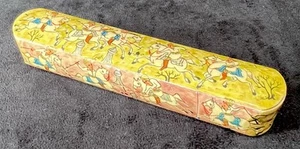 Hand Painted Parisian Vintage Lacquered Sliding Pen or Pencil Box - Picture 1 of 15