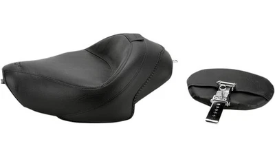Mustang Moto 79429 XL 4.5 Gal Ancho Vintage Asiento Solo con Respaldo del Conductor Foto 1 de 2