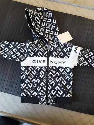 Tuta Givenchy, tuta da jogging, nero/bianco, 100% originale, bambino/bambini, nuova, 12M - Immagine 1 di 4