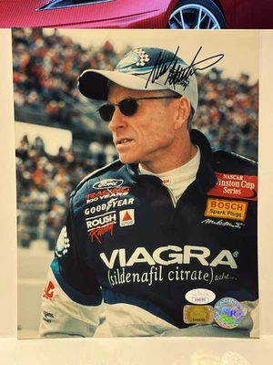 Foto 2 firmada por Mark Martin NASCAR Racing 8x10 - Certificado de autenticidad JSA Foto 1 de 2