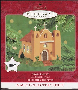 2000 Hallmark Adobe Church Candlelight Services Series Lighted Ornament NIB NEW - Picture 1 of 2