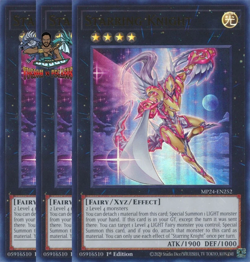 Yugioh! 3x Starring Knight MP24-EN252 Ultra Rare 1st Ed NM - Image 1 of 1