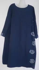 DW SHOP Baumwolle Leinen, Damen Kleid, Freizeit Kleid, Gr. 46, NEU - Bild 1 von 7